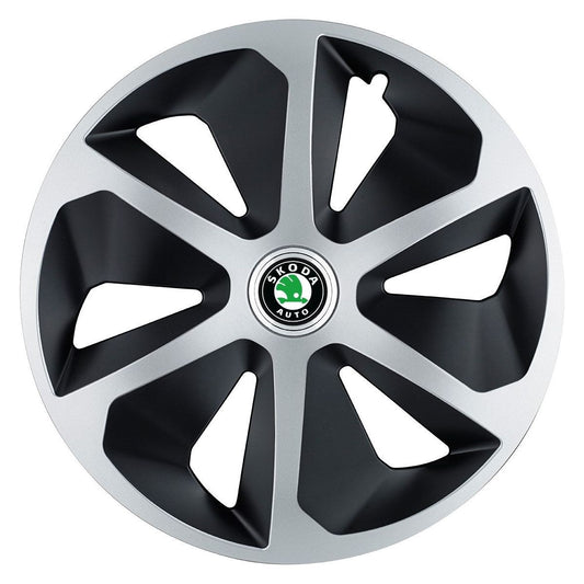 Set 4 capace roti Roco Gri-Negru R17 pentru gama auto Skoda