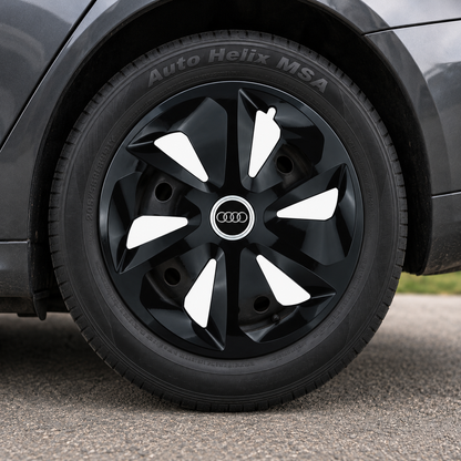Set 4 Capace Roti Roco Negru R14, pentru Audi, model roco negru