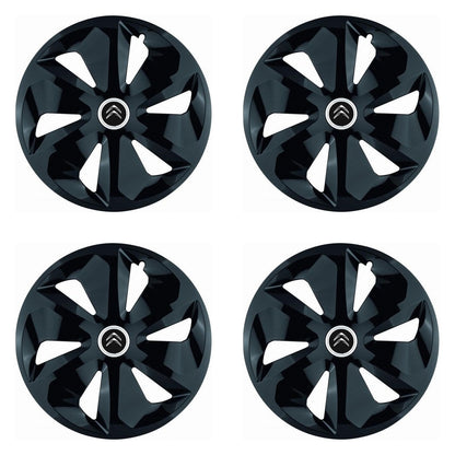Set 4 Capace Roti Roco Negru R14, pentru Citroen
