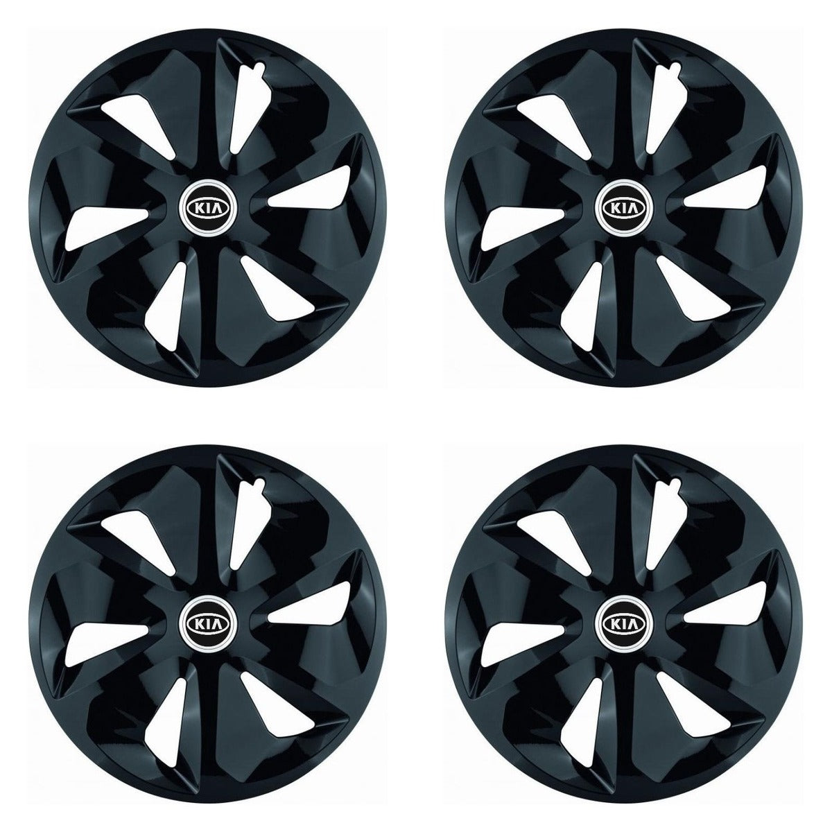 Set 4 Capace Roti Roco Negru R14, pentru Kia