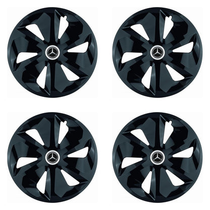 Set 4 Capace Roti Roco Negru R14, pentru Mercedes-Benz
