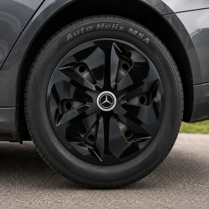 Set 4 Capace Roti Roco Negru R14, pentru Mercedes-Benz