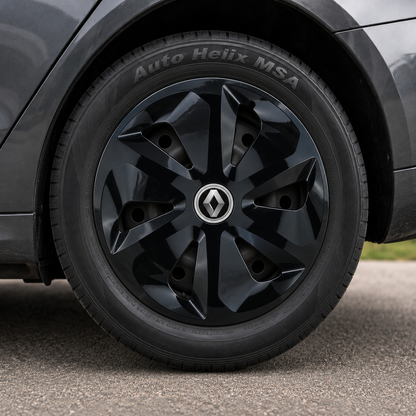 Set 4 Capace Roti Roco Negru R14, pentru Renault