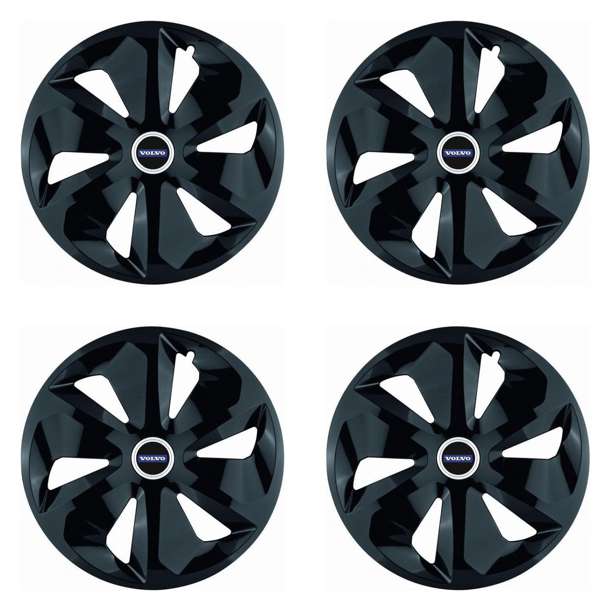 Set 4 Capace Roti Roco Negru R14, pentru Volvo