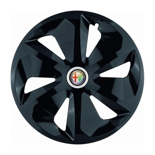 Set 4 Capace Roti Roco Negru R15, pentru Alfa Romeo, model roco negru