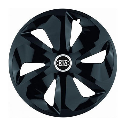 Set 4 Capace Roti Roco Negru R15, pentru Kia