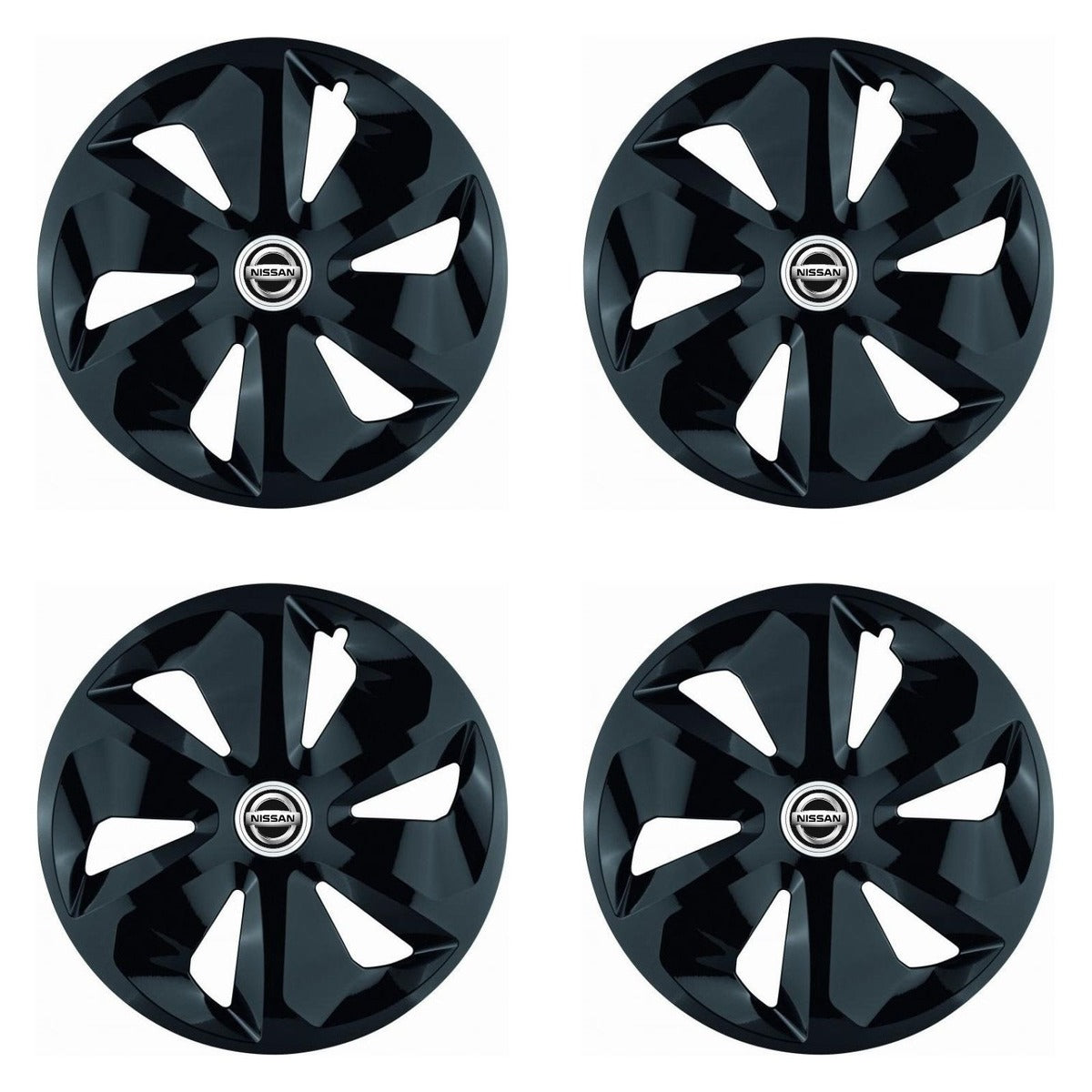 Set 4 Capace Roti Roco Negru R15, pentru Nissan