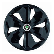 Set 4 Capace Roti Roco Negru R15, pentru Skoda