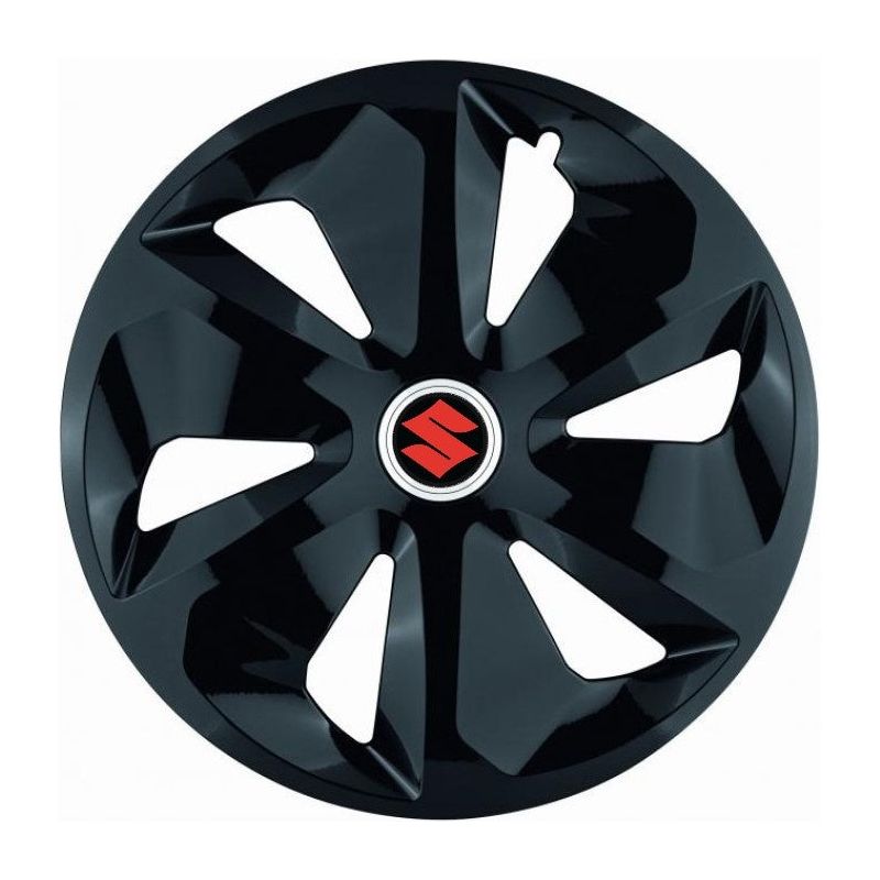 Set 4 Capace Roti Roco Negru R15, pentru Suzuki