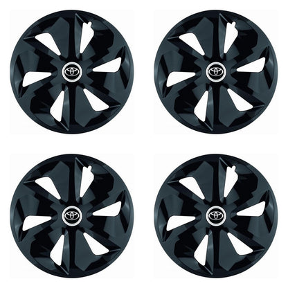 Set 4 Capace Roti Roco Negru R15, pentru Toyota