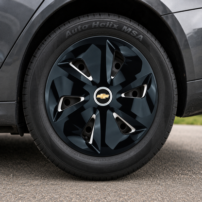 Set 4 Capace Roti Roco Negru R16, pentru Chevrolet