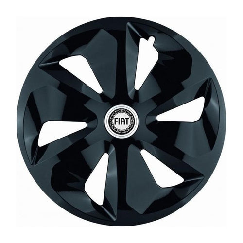 Set 4 Capace Roti Roco Negru R16, pentru Fiat