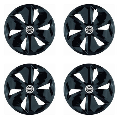 Set 4 Capace Roti Roco Negru R16, pentru Nissan