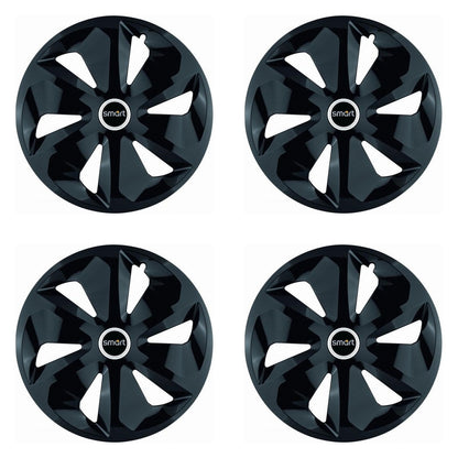 Set 4 Capace Roti Roco Negru R16, pentru Smart