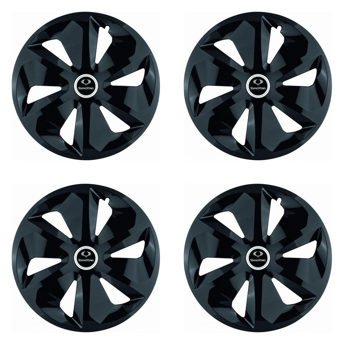 Set 4 Capace Roti Roco Negru R16, pentru SsangYoung