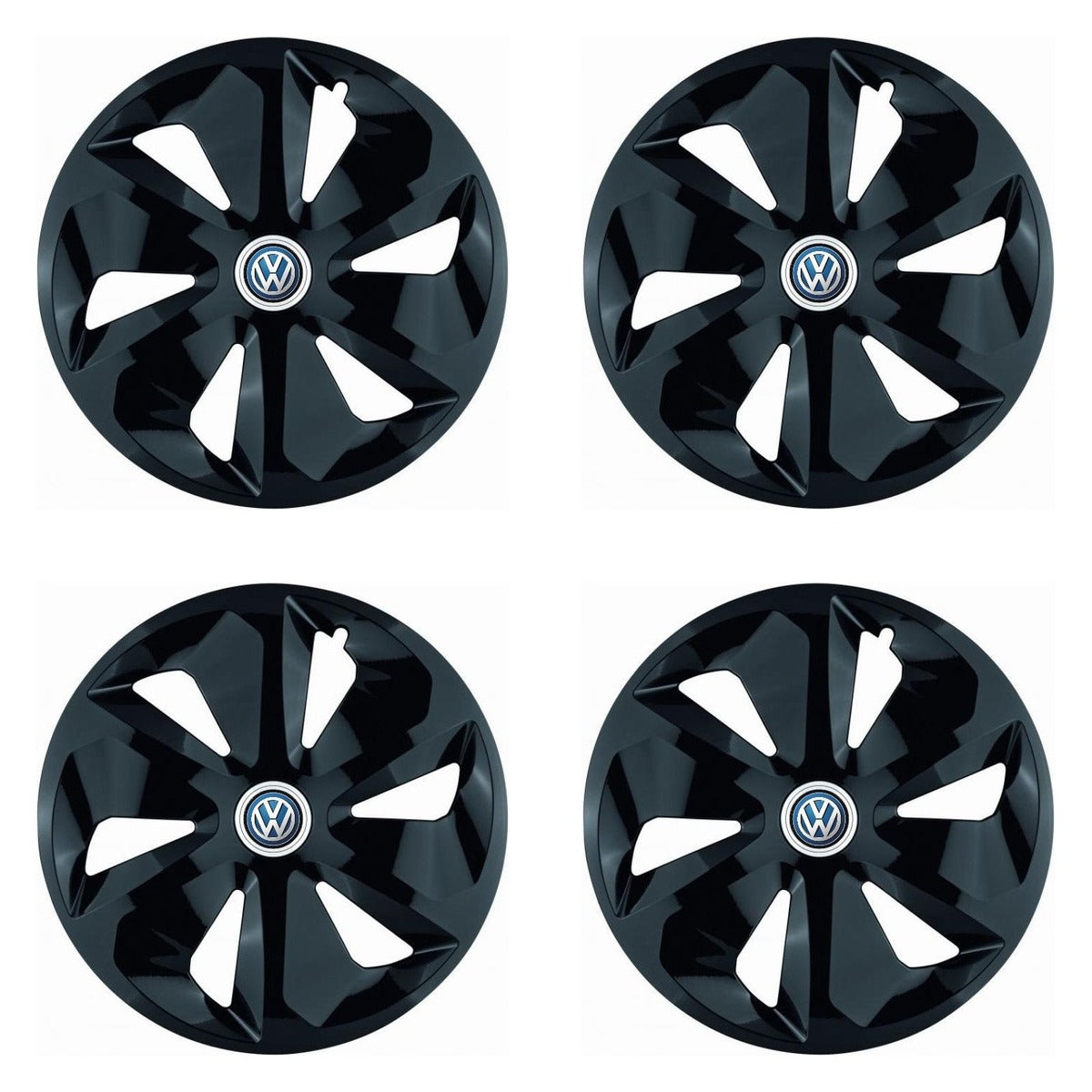 Set 4 Capace Roti Roco Negru R16, pentru Volkswagen