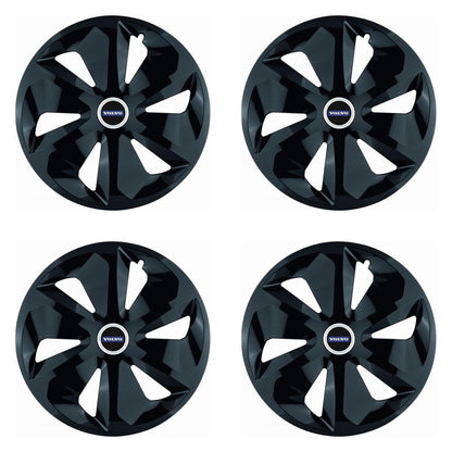 Set 4 Capace Roti Roco Negru R16, pentru Volvo