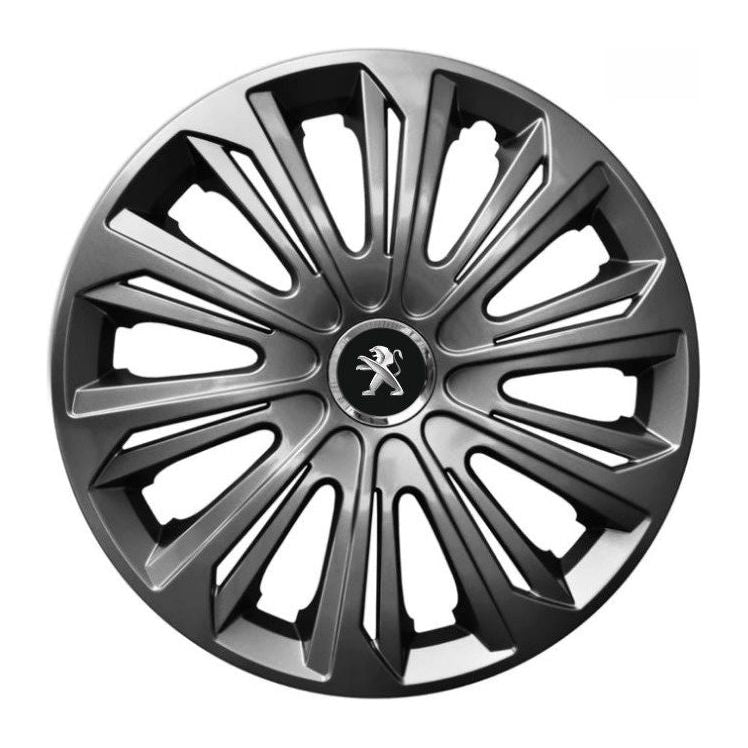 Set 4 capace roti strong grafit R15 Compatibil Cu Peugeot