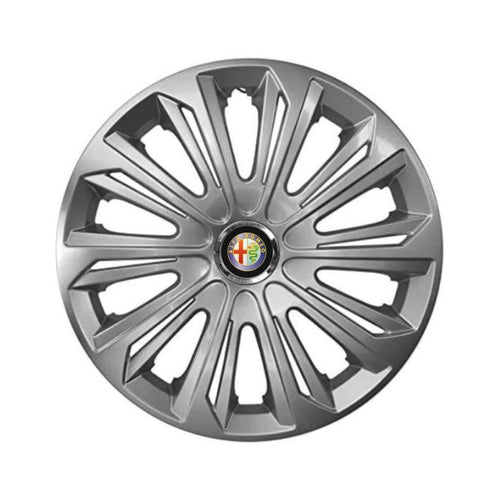 Set 4 capace roti Strong silver varnished R14 Compatibil Cu Alfa Romeo