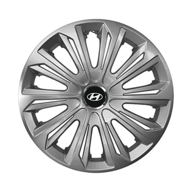 Set 4 capace roti Strong silver varnished R14 Compatibil Cu Hyundai