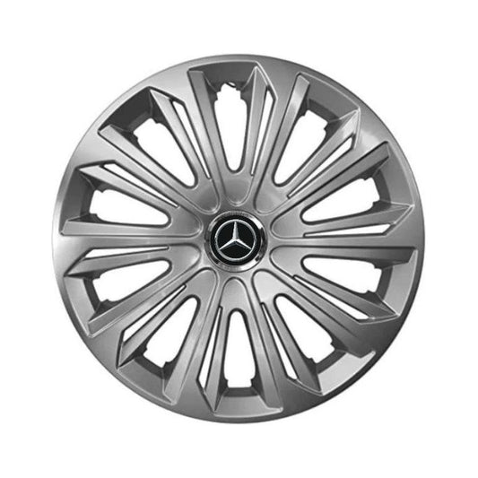 Set 4 capace roti Strong silver varnished R15 Compatibil Cu Mercedes-Benz