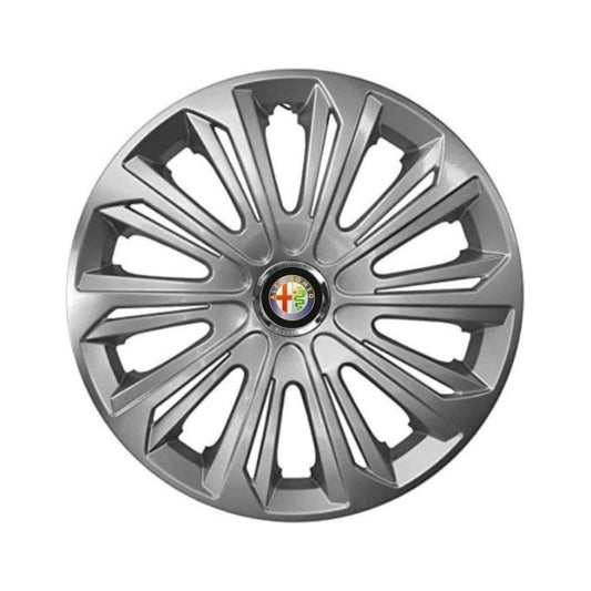 Set 4 capace roti Strong silver varnished R16 Compatibil Cu Alfa Romeo