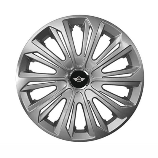 Set 4 capace roti Strong silver varnished R16 Compatibil Cu Mini Cooper