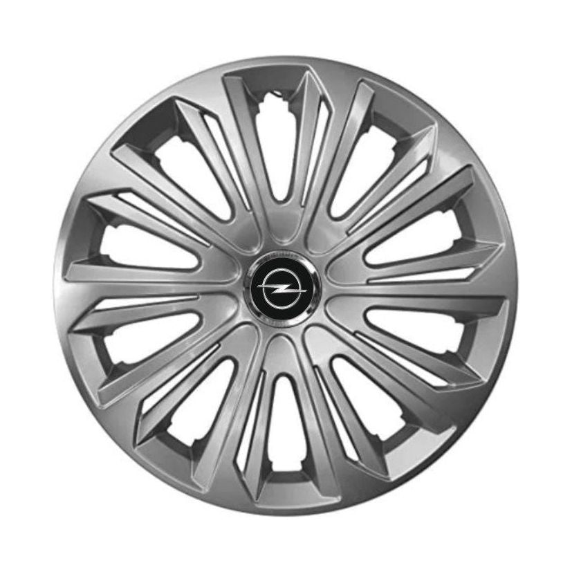 Set 4 capace roti Strong silver varnished R16 Compatibil Cu Opel