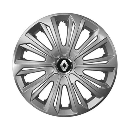 Set 4 capace roti Strong silver varnished R16 Compatibil Cu Renault