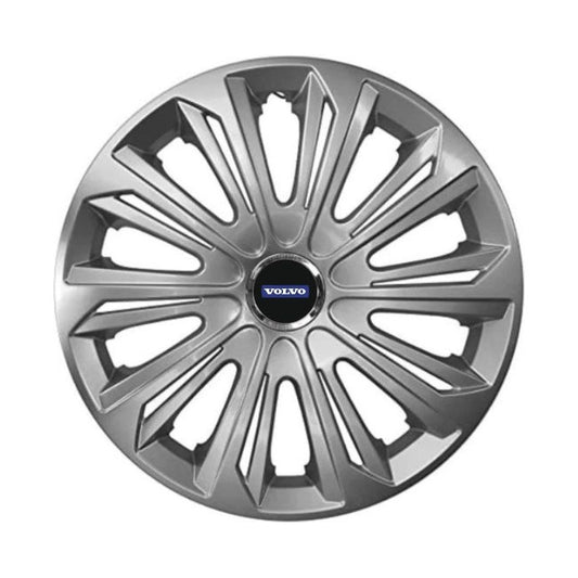 Set 4 capace roti Strong silver varnished R16 Compatibil Cu Volvo