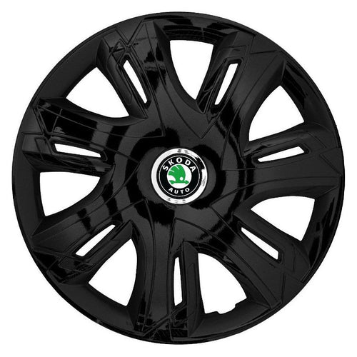 Комплект 4 таса Supernova черни лакирани R14 Съвместими със Skoda