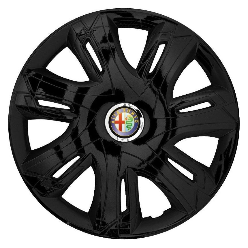 4 darabos Supernova fekete lakkozott keréktárcsa készlet R16 kompatibilis az Alfa Romeo-val