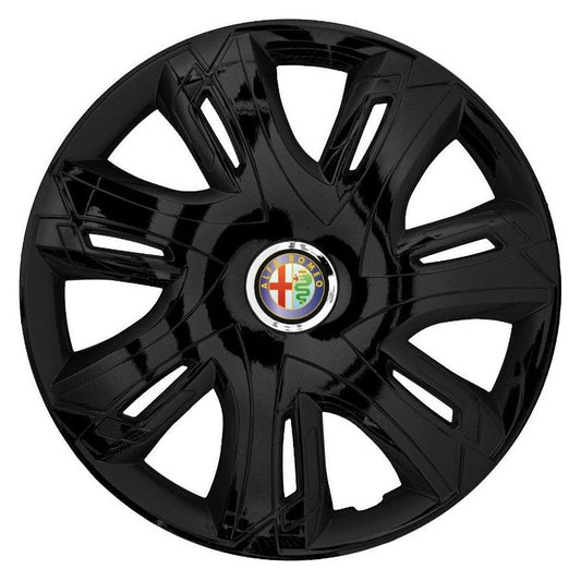 Set 4 capace roti Supernova black laquered R16 Compatibil Cu Alfa Romeo