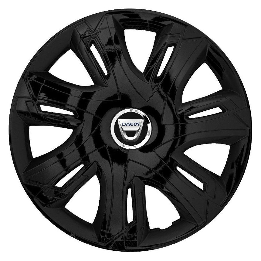 Set 4 capace roti Supernova black laquered R16 Compatibil Cu Dacia