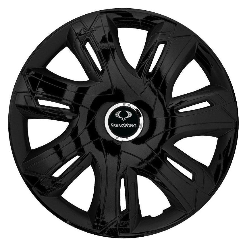 Set 4 capace roti Supernova black laquered R16 Compatibil Cu SsangYoung