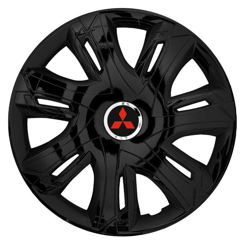 Set 4 capace roti Supernova black laquered R16 Compatibil Cu Mitsubishi
