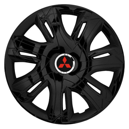 Set 4 capace roti Supernova black laquered R16 Compatibil Cu Mitsubishi