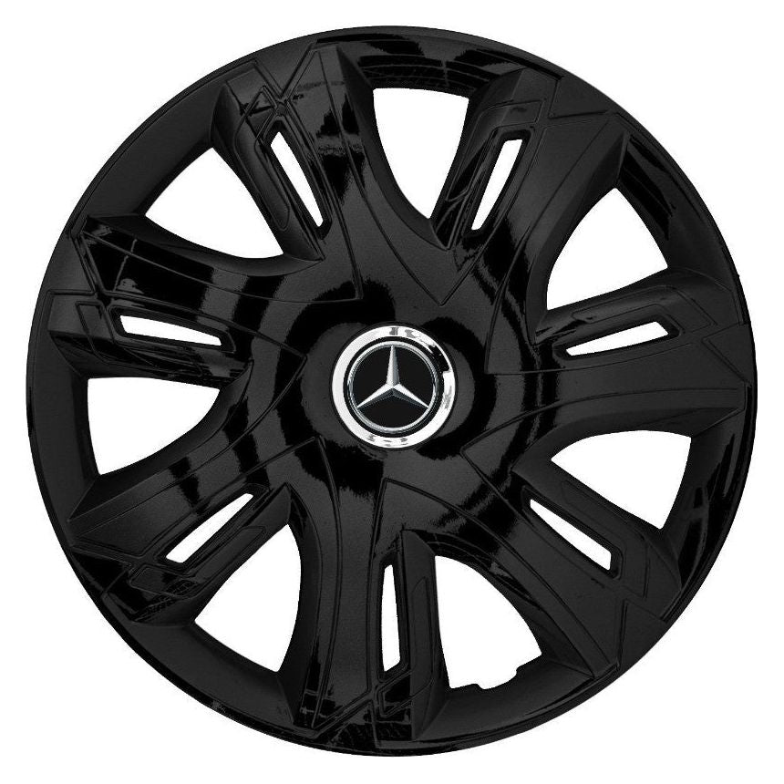 4 darabos Supernova fekete lakkozott keréktárcsa készlet R16 Mercedes-Benz kompatibilis