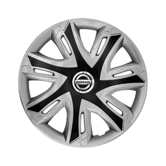 Set 4 capace roti Supernova silver/black R14 Compatibil Cu Nissan