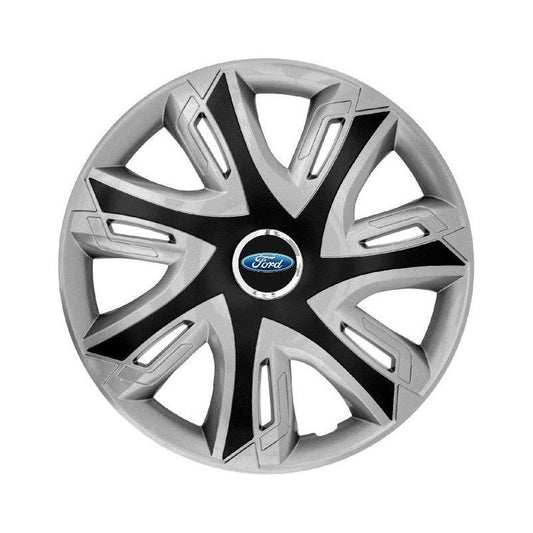 Set 4 capace roti Supernova silver/black R16 Compatibil Cu Ford