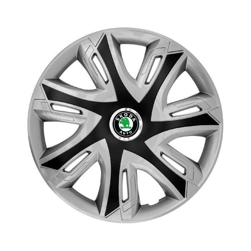 Set 4 capace roti Supernova silver/black R16 Compatibil Cu Skoda