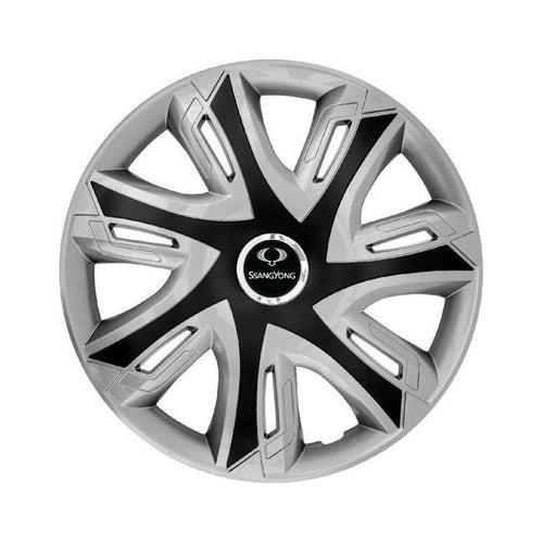 Set 4 capace roti Supernova silver/black R16 Compatibil Cu SsangYoung