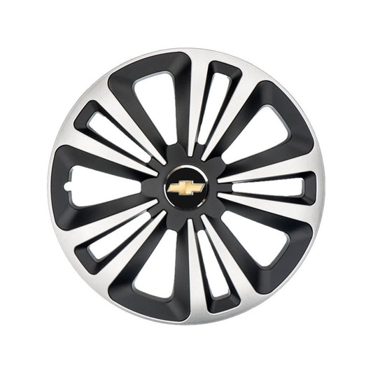 Set 4 Capace Roti Terra Gri-Negru R15, Compatibil Cu Chevrolet