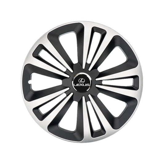 Set 4 Capace Roti Terra Gri-Negru R15, Compatibil Cu Lexus