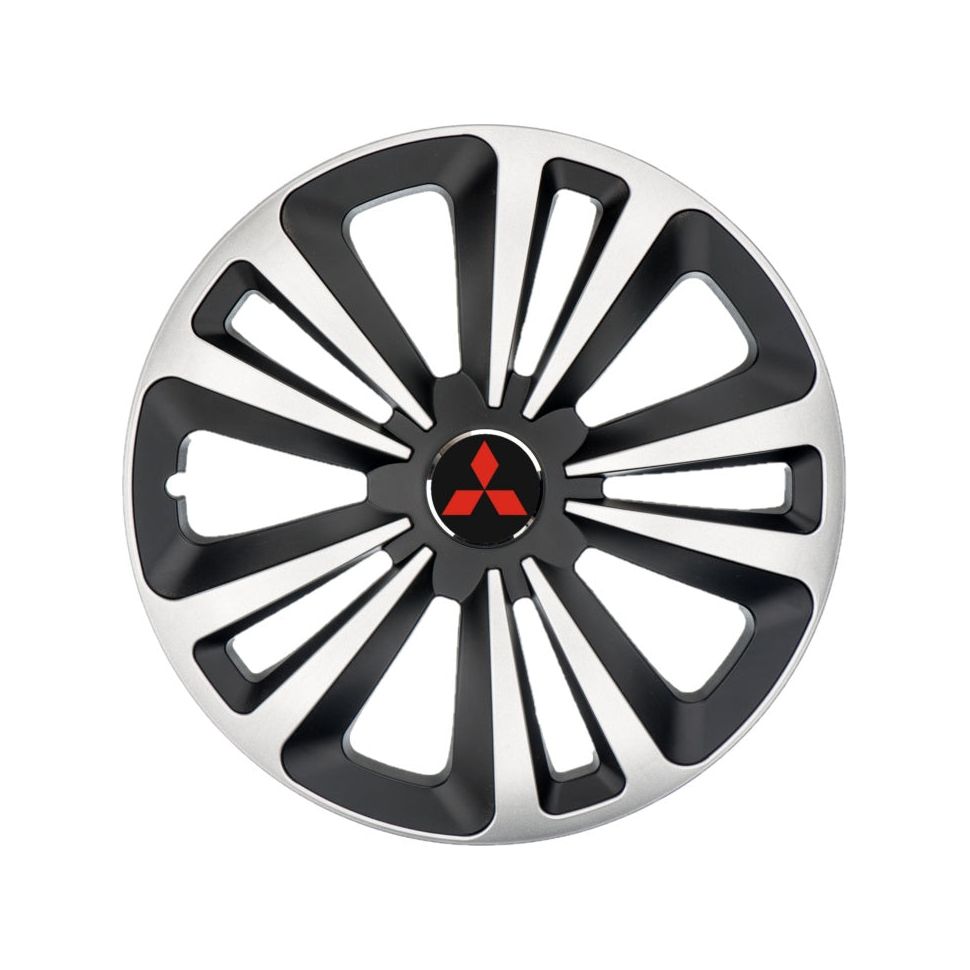 Set 4 Capace Roti Terra Gri-Negru R15, pentru gama auto Mitsubishi
