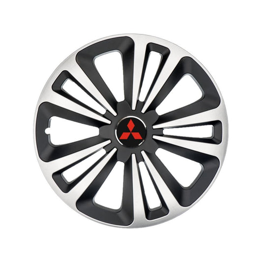Set 4 Capace Roti Terra Gri-Negru R16, Compatibil Cu Mitsubishi