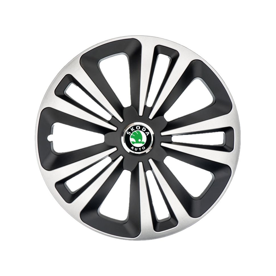 Set 4 Capace Roti Terra Gri-Negru R16 pentru gama auto Skoda