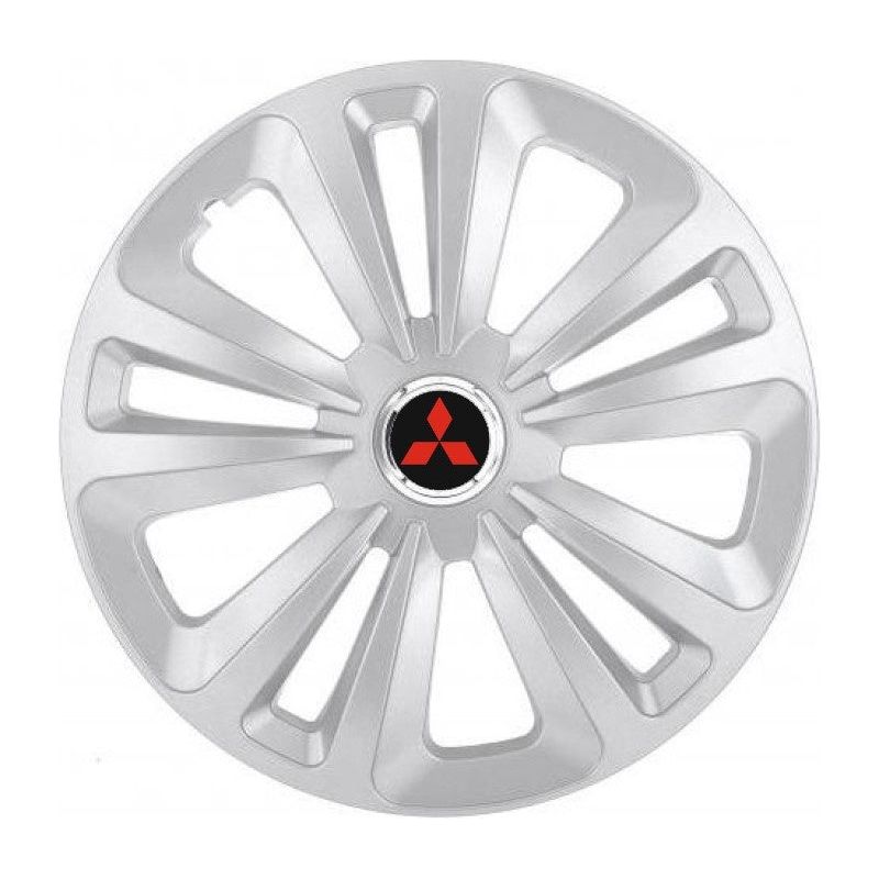 Set 4 Capace Roti Terra Gri R14, pentru Mitsubishi
