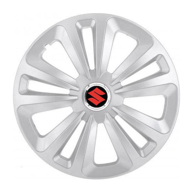 Set 4 Capace Roti Terra Gri R14, pentru Suzuki