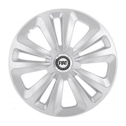 Set 4 Capace Roti Terra Gri R15 pentru Fiat
